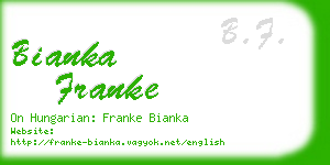 bianka franke business card